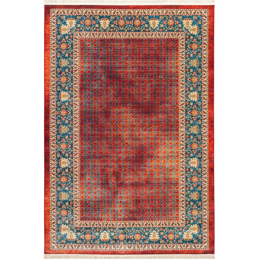 فرش ماشینی سنتی طرح 25cs0150 قرمز 1000 شانه